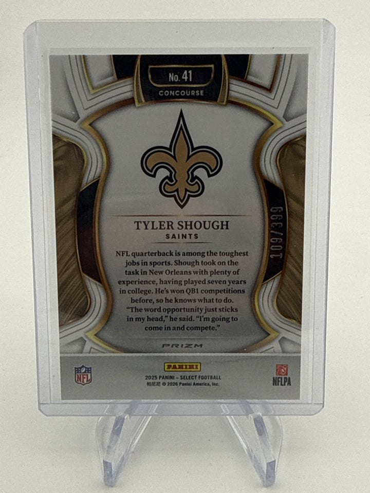 Tyler Shough 2025 Panini Select Tri Color Rookie, 109/399