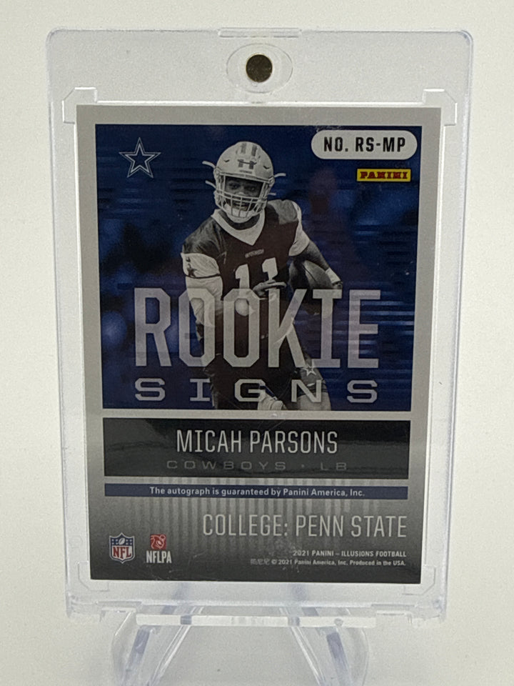 Micah Parsons 2021 Panini Illusions Rookie Signs Auto, 20/75