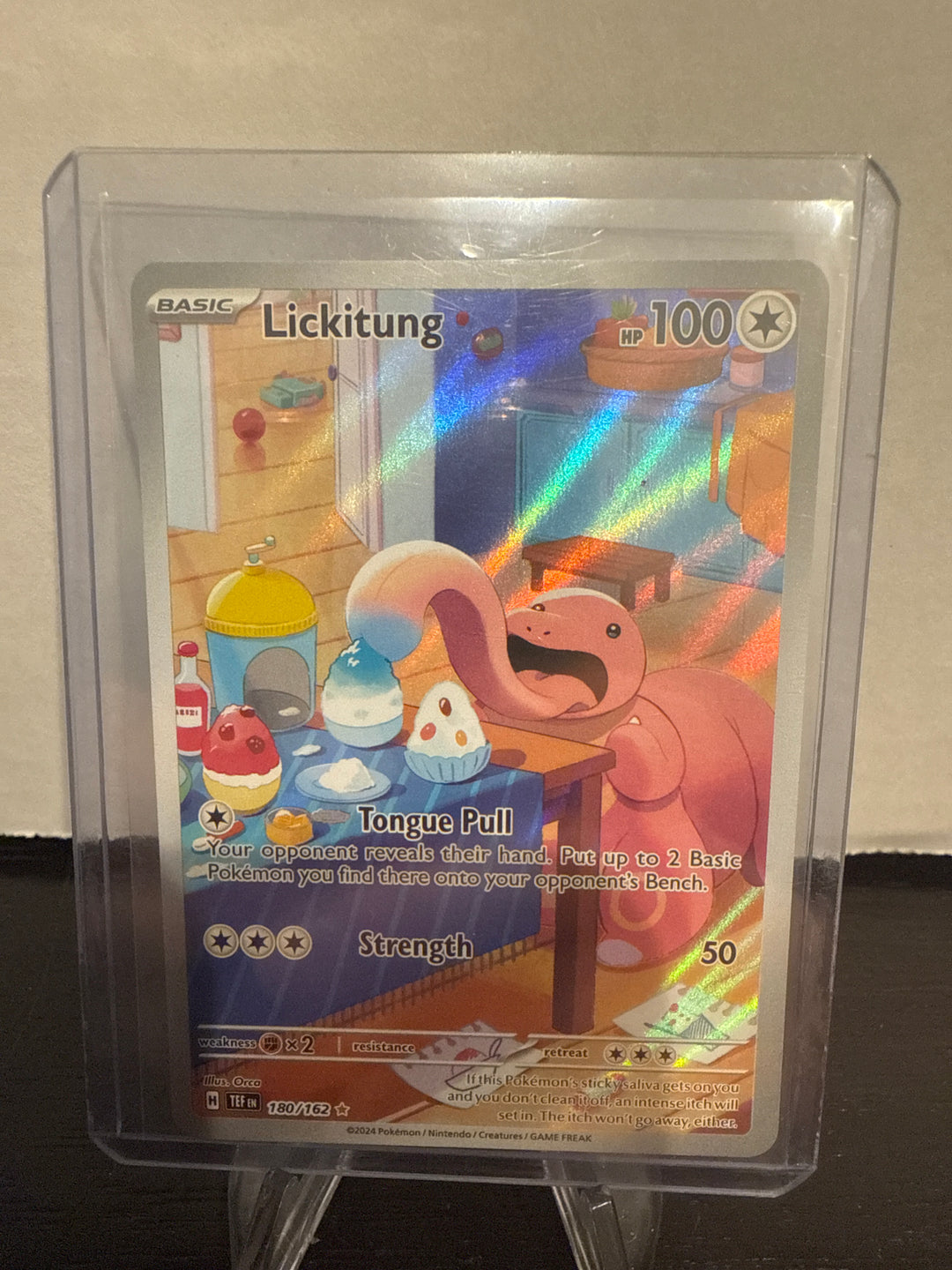 Pokémon TCG 2024 Lickitung Temporal Forces Full Art Illustration Rare, 180/162