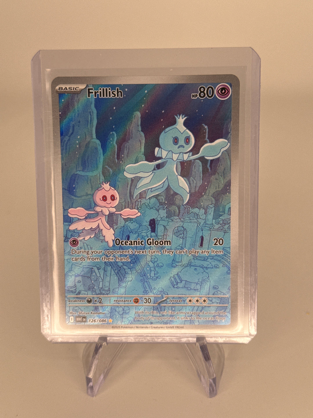Pokemon TCG 2025 Frillish White Flare Full Art, 126/086