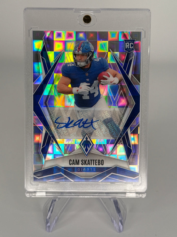 Cam Skattebo 2025 Panini Phoenix Pandora Rookie Auto