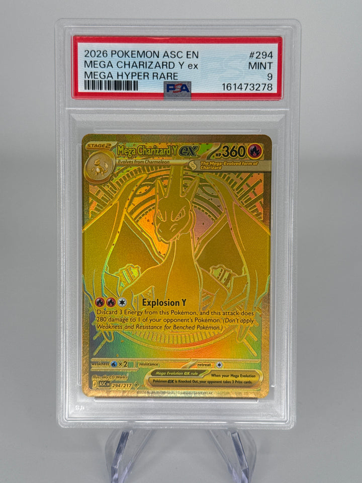 Pokemon TCG 2026 Mega Charizard Y EX Mega Hyper Rare, 294/217, PSA 9 Mint