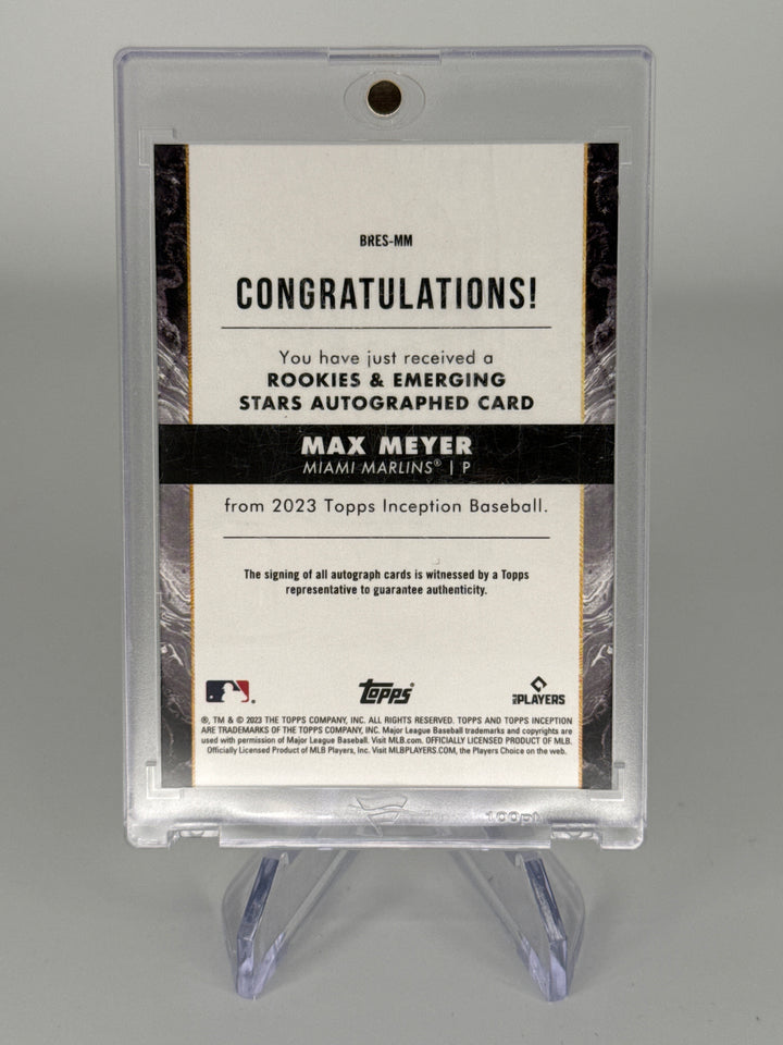Max Meyer 2023 Topps Inception Blue Rookie Auto, 03/10