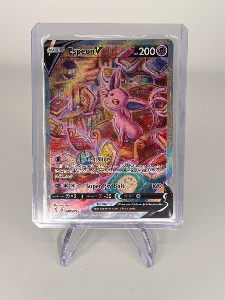 Pokemon TCG 2021 Espeon V Evolving Skies Alt Art Full Art Holo, 180/203