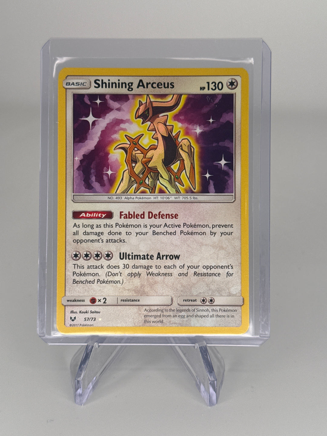 Pokemon TCG 2017 Shining Arceus Shining Legends Holo, 57/73