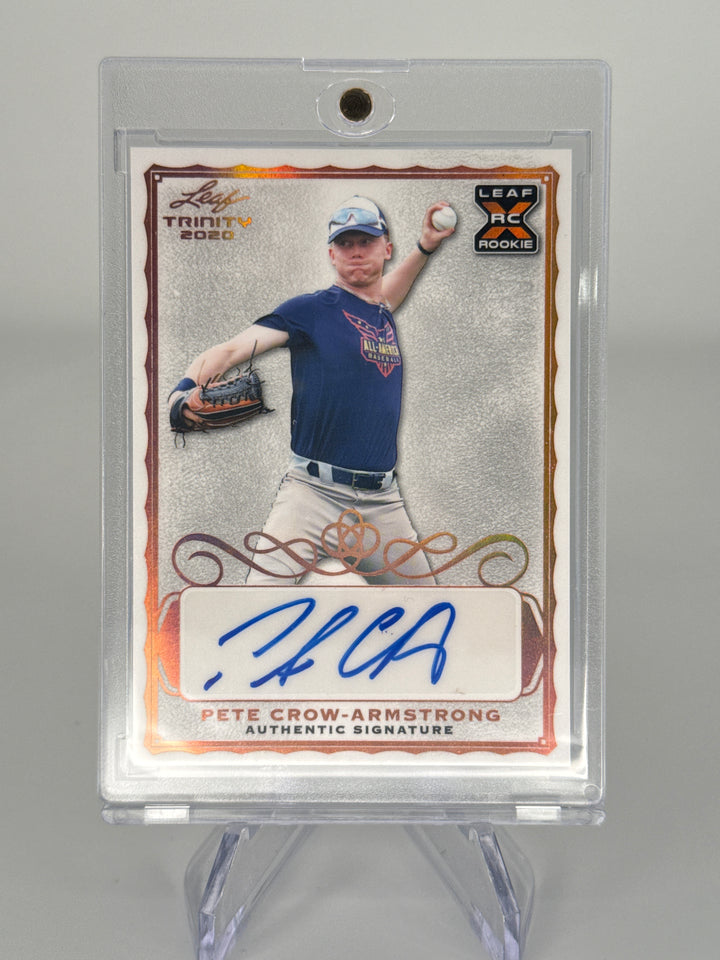 Pete Crow-Armstrong 2020 Leaf Trinity Rookie Auto