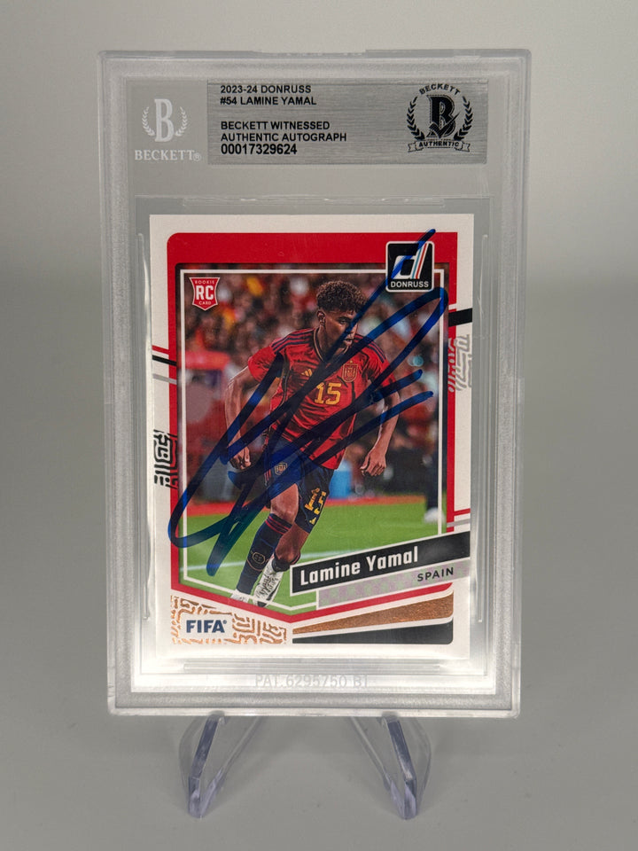 Lamine Yamal 2023 Panini Donruss Rookie, BGS Authentic Auto