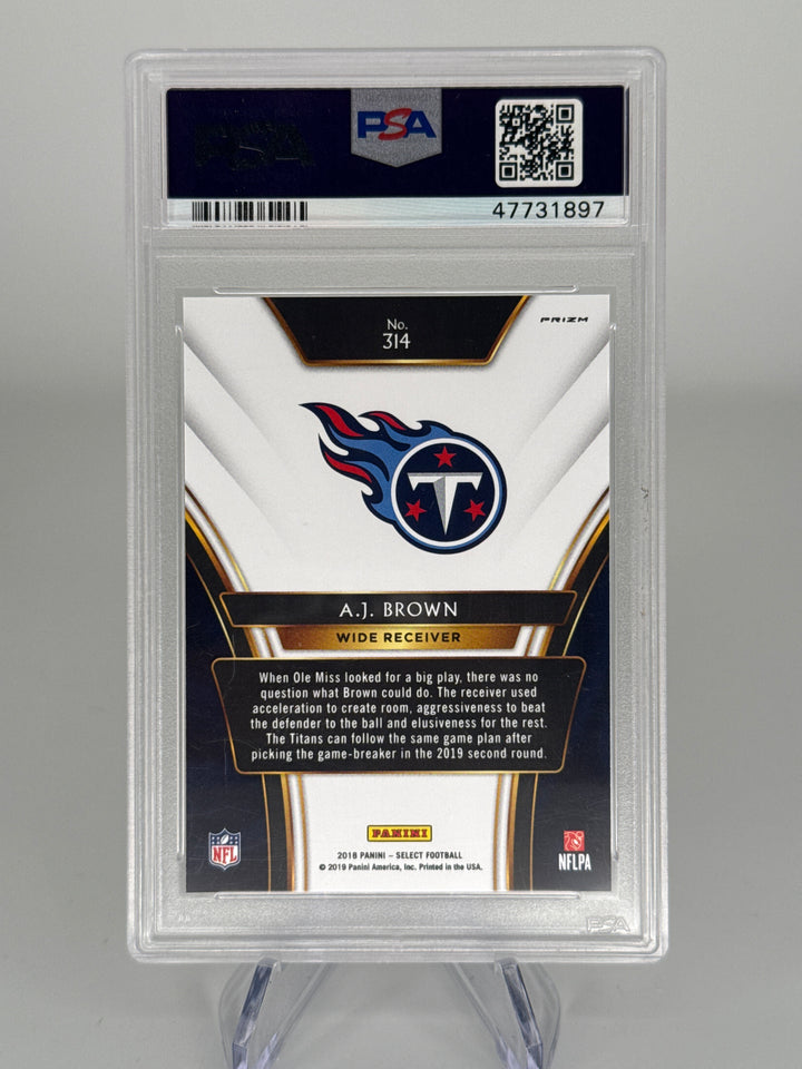AJ Brown 2018 Panini Select XRC Prizm Redemption Rookie, PSA 10 Gem Mint