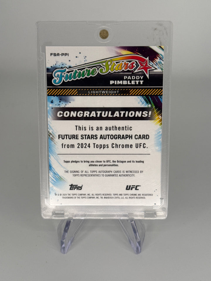 Paddy Pimblett 2024 Topps Chrome Future Stars Auto