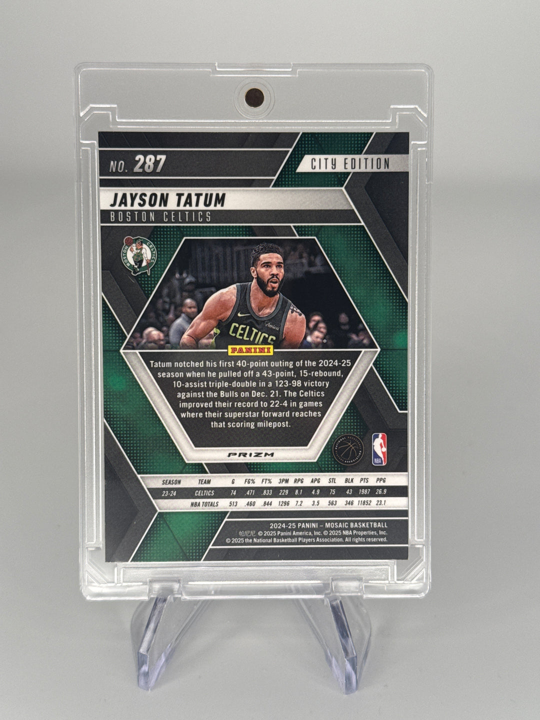 Jayson Tatum 2024-2025 Panini Mosaic City Edition Genesis SSP