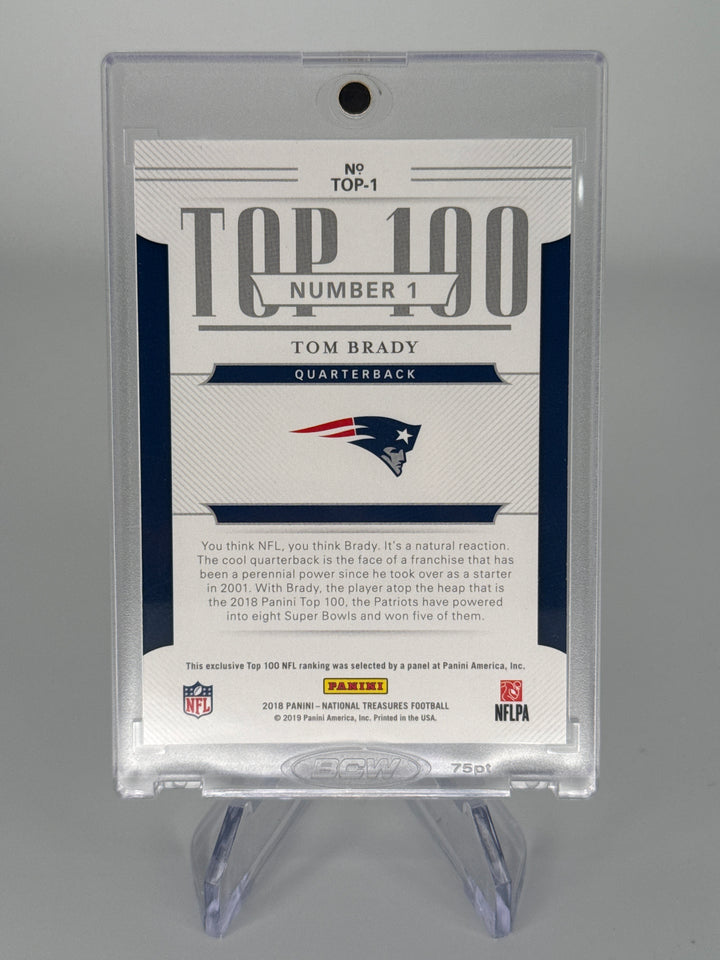 Tom Brady 2018 Panini National Treasures Top 100, 33/75