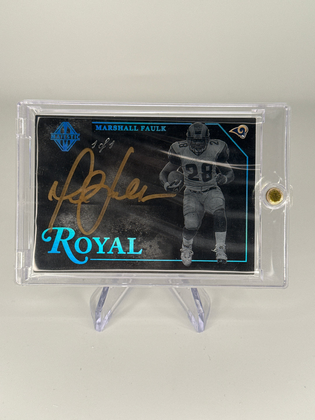 Marshall Faulk 2018 Panini Majestic Royalty 1/1 Gold Auto