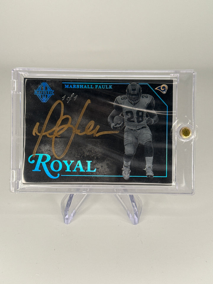 Marshall Faulk 2018 Panini Majestic Royalty 1/1 Gold Auto