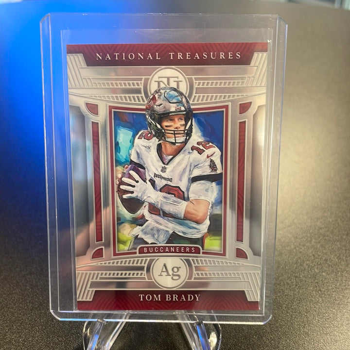 Tom Brady 2022 Panini National Treasures Treasure Hunt Pure Silver, 24/25