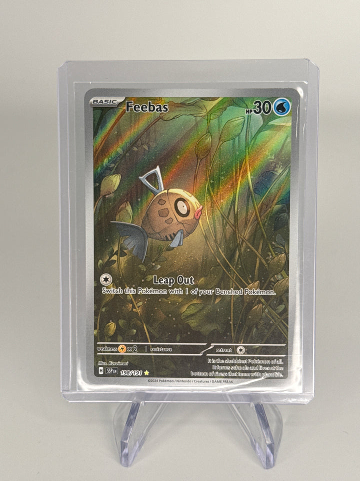 Pokemon TCG 2024 Feebas Surging Sparks Full Art, 198/191
