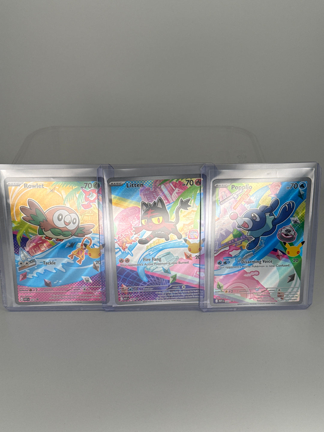 Pokemon TCG 2026 Rowlet/Litten/Popplio First Partner Trio, 043/044/045