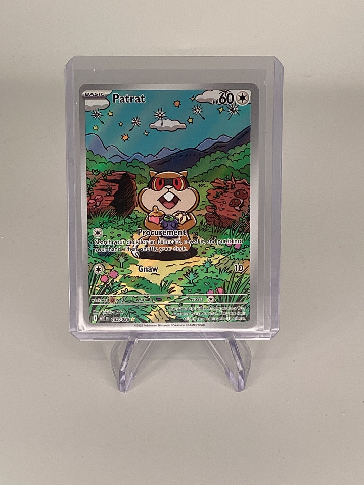 Pokemon TCG 2025 Patrat White Flare Full Art Illustration Rare, 152/086