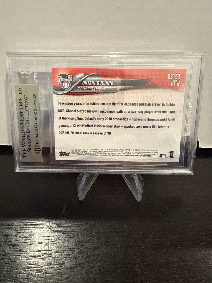 Shohei Ohtani/Ichiro 2018 Topps Update Japan's Finest, BGS 10 Pristine