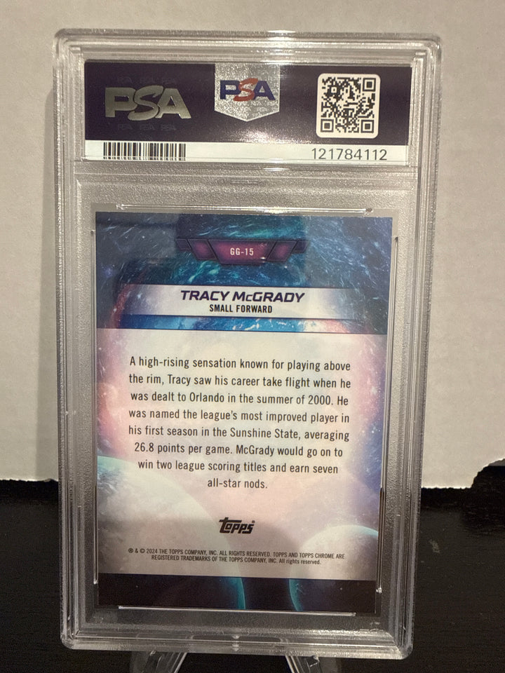 Tracy McGrady 2023 Topps Chrome Cosmic Galaxy Greats, PSA 10 Gem Mint
