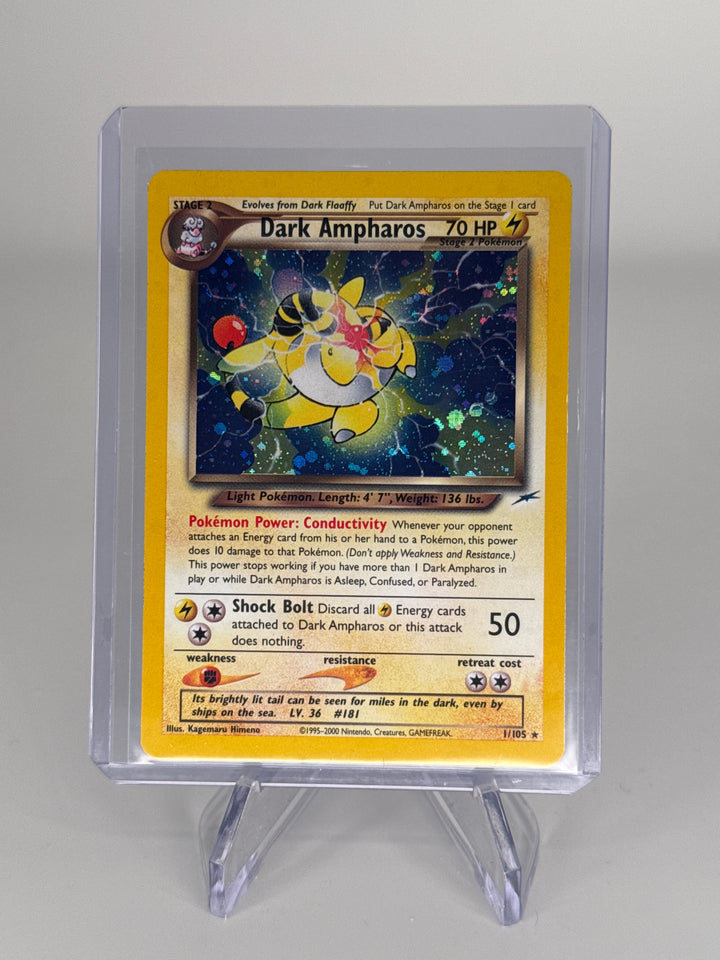 Pokemon TCG 2002 Dark Ampharos Neo Destiny Holo, 1/105