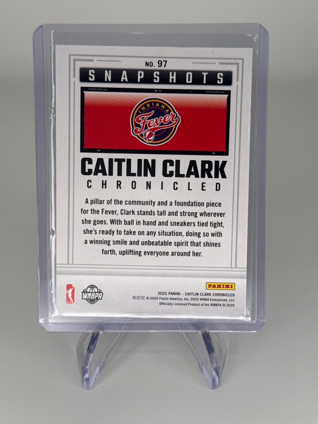 Caitlin Clark 2025 Panini Caitlin Clark Chronicles Snapshots Red Ice