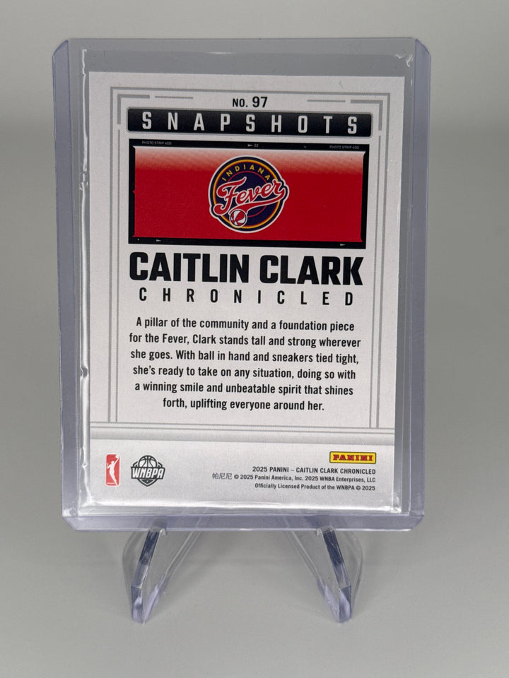 Caitlin Clark 2025 Panini Caitlin Clark Chronicles Snapshots Red Ice
