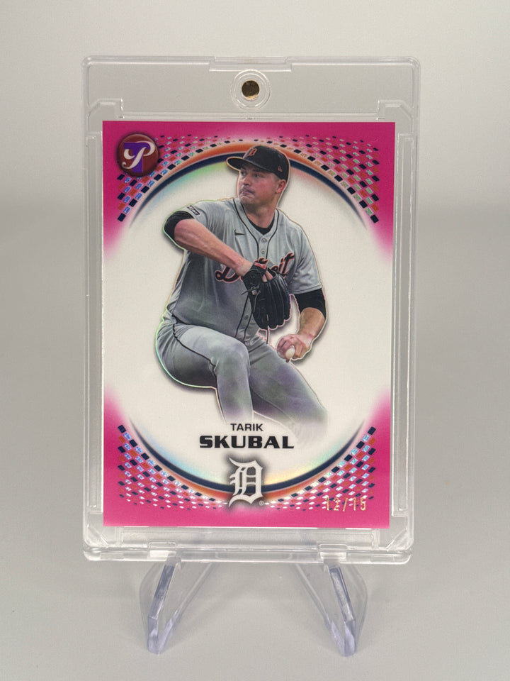 Tarik Skubal 2026 Topps Pristine Pink Refractor, 12/15