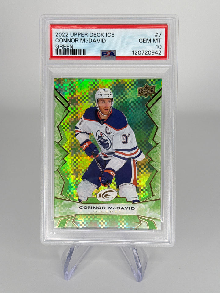 Connor McDavid 2022 Upper Deck Ice Green, PSA 10 Gem Mint