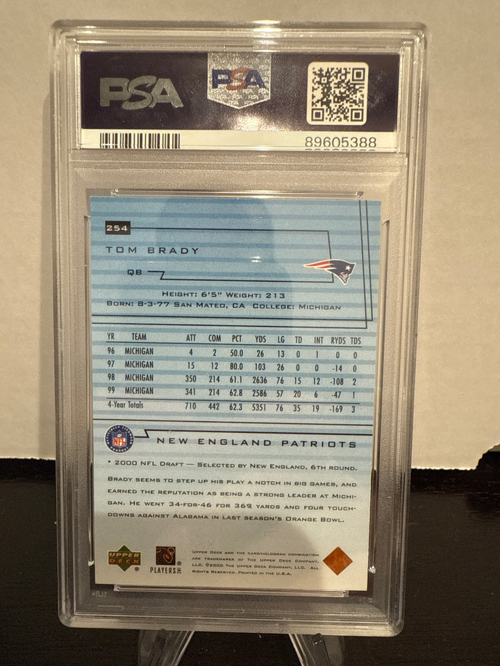 Tom Brady 2000 Upper Deck Star Rookie, PSA 8