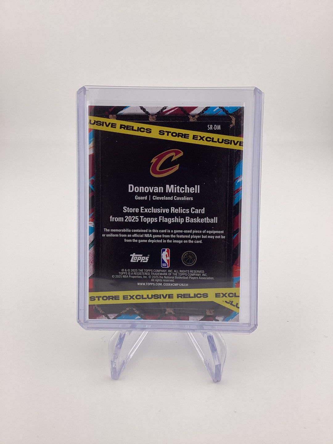 Donovan Mitchell 2025 Topps Flagship Store Exclusive Red Rainbow Relic, 3/5