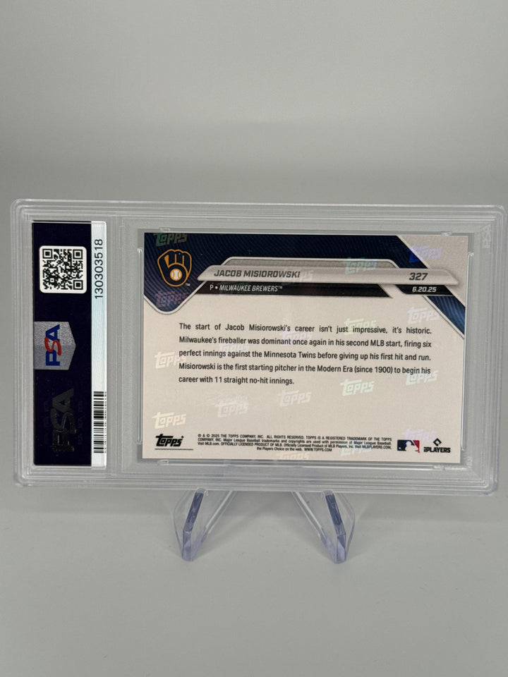 Jacob Misiorowski 2025 Topps Now Rookie, PSA 10 Gem Mint