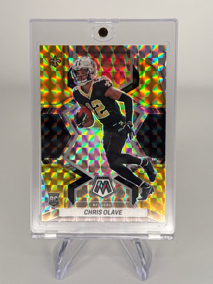 Chris Olave 2022 Panini Mosaic Black Gold Rookie, 8/8
