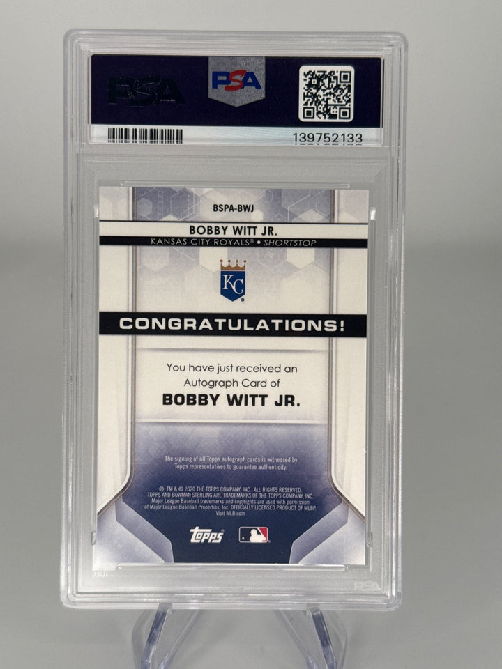 Bobby Witt Jr 2020 Bowman Sterling Prospect Autograph, PSA 10 Gem Mint