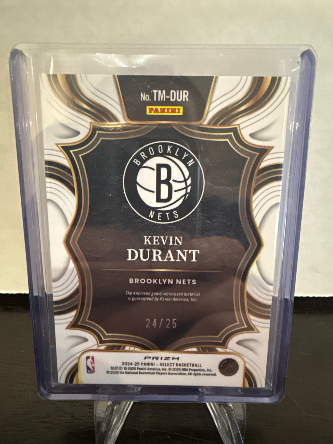 Kevin Durant 2024 Panini Select Tie Die Game Worn Relic, 24/25