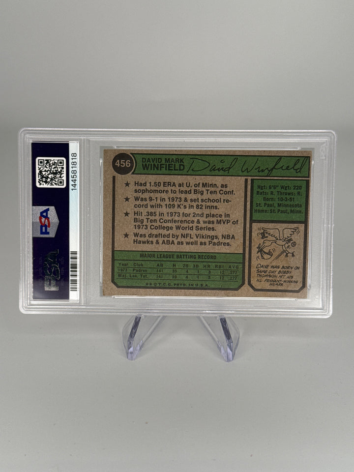 Dave Winfield 1974 Topps Rookie, PSA 2