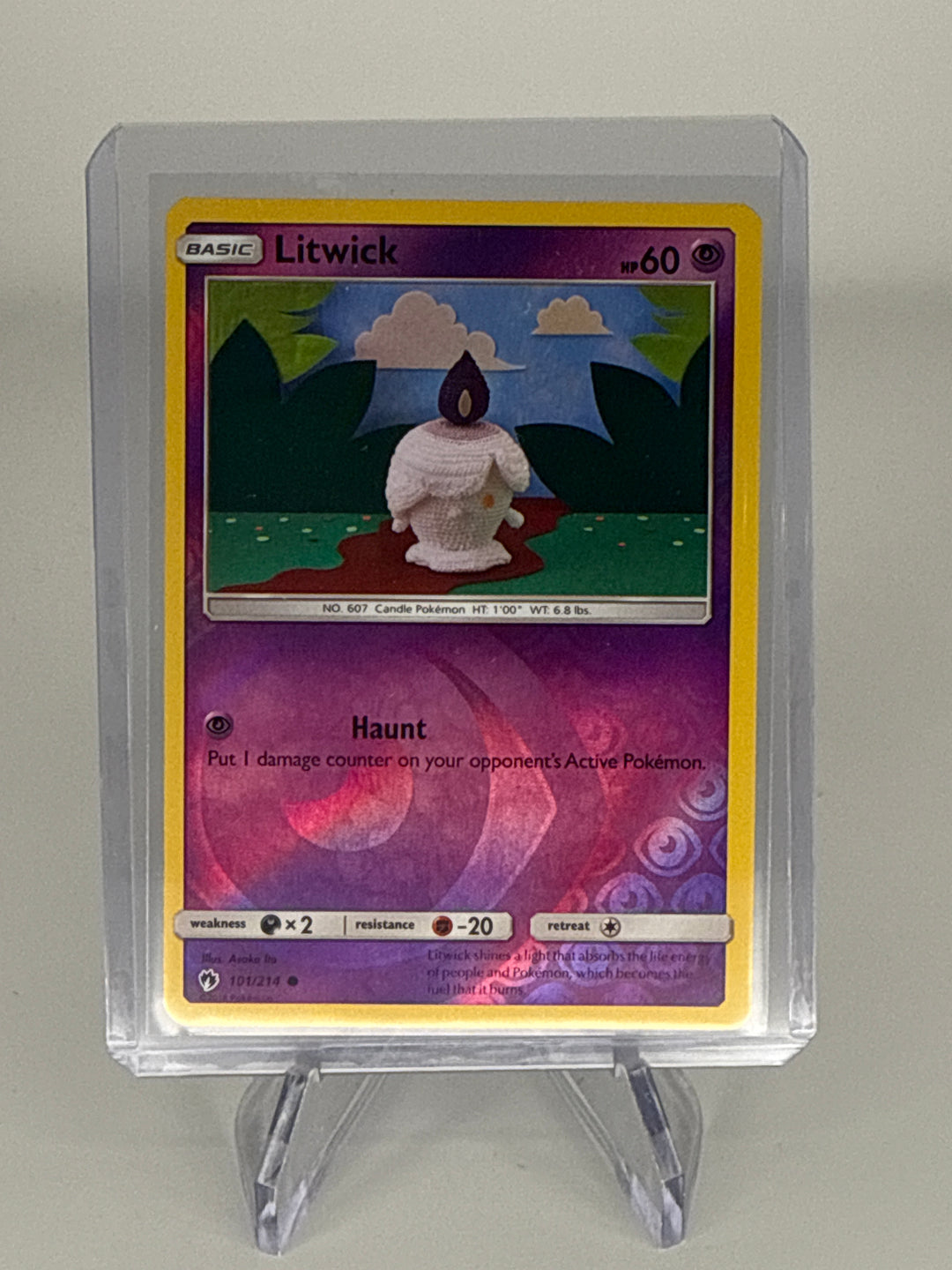 Pokemon TCG 2018 Litwick Lost Thunder Reverse Holo, 101/214