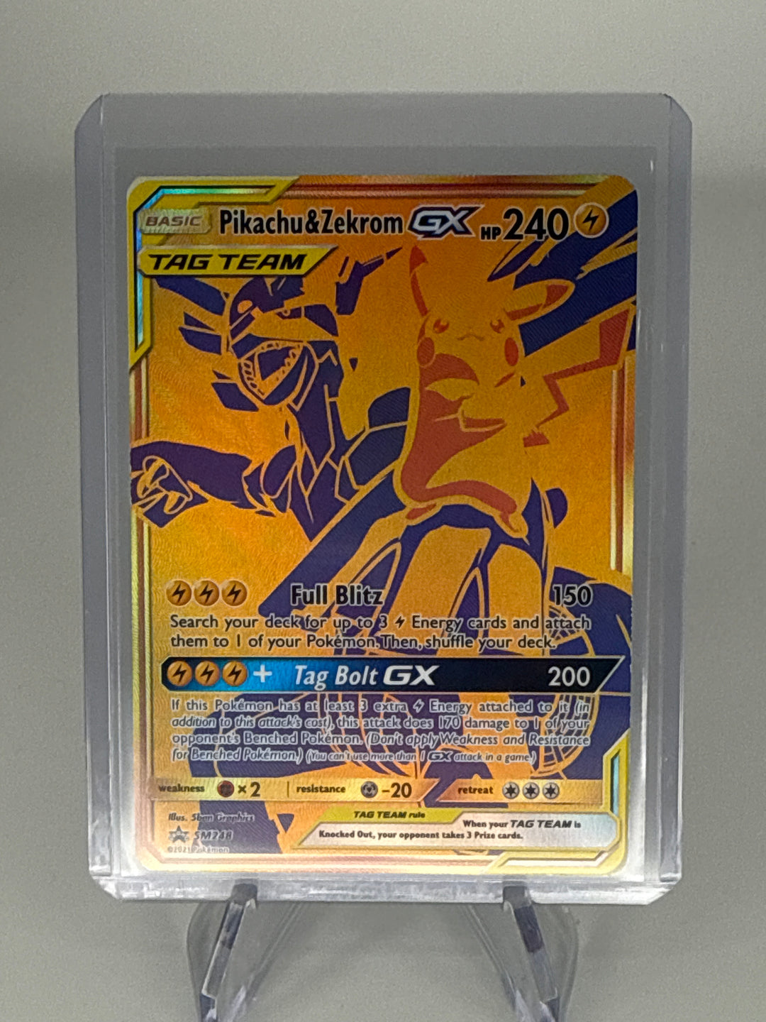 Pokemon TCG 2021 Pikachu & Zekrom-GX SM Black Star Promo Holofoil, SM248