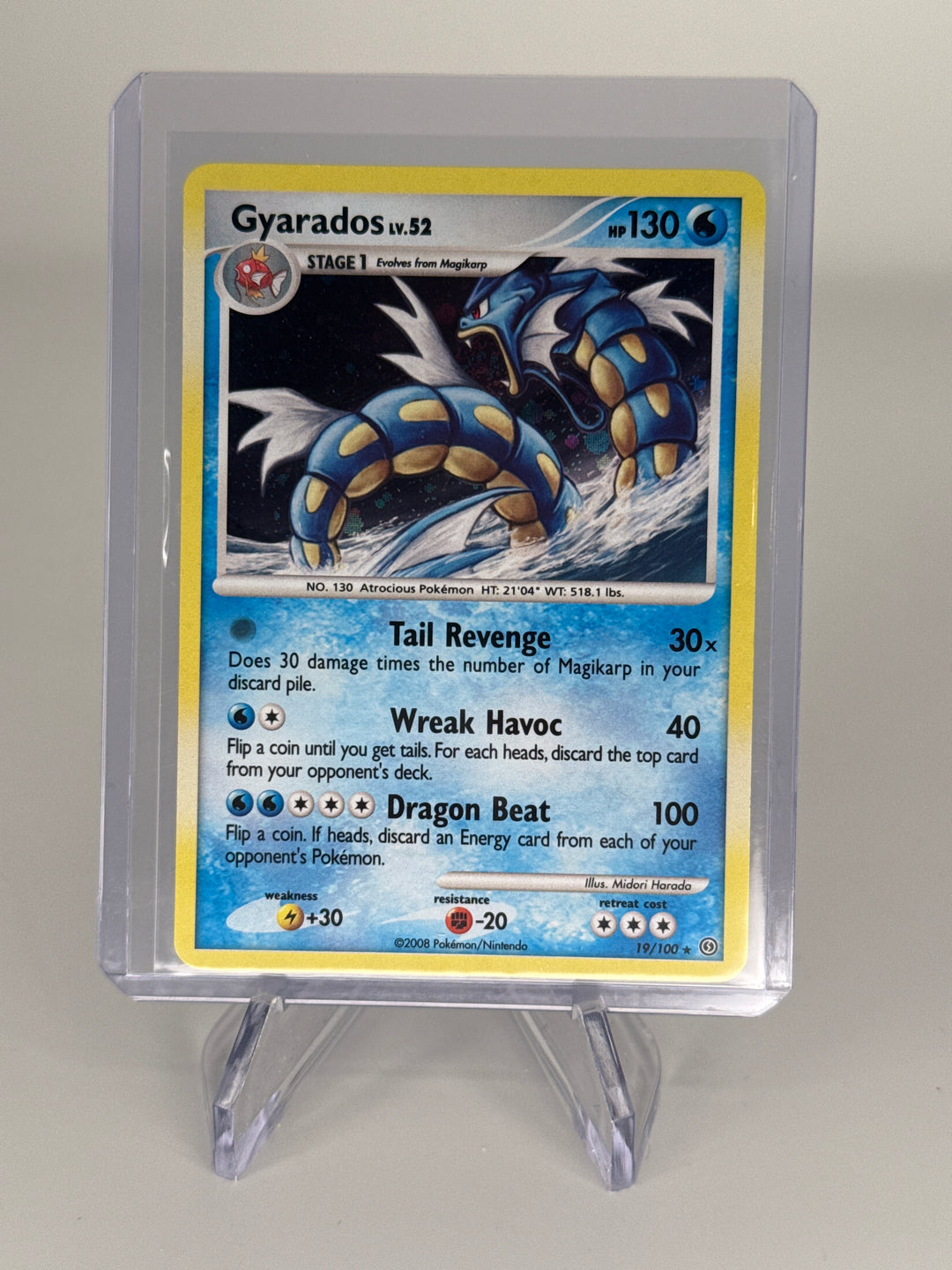 Pokemon TCG 2008 Gyarados Diamond & Pearl Stormfront Holo, 19/100