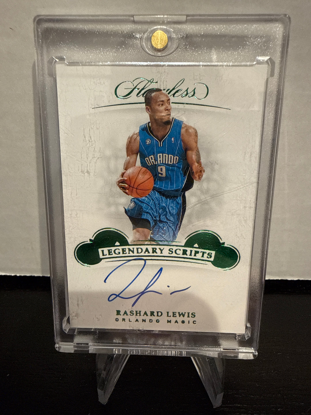 Rashard Lewis 2018-2019 Panini Flawless Legendary Scripts Emerald Auto, 3/5