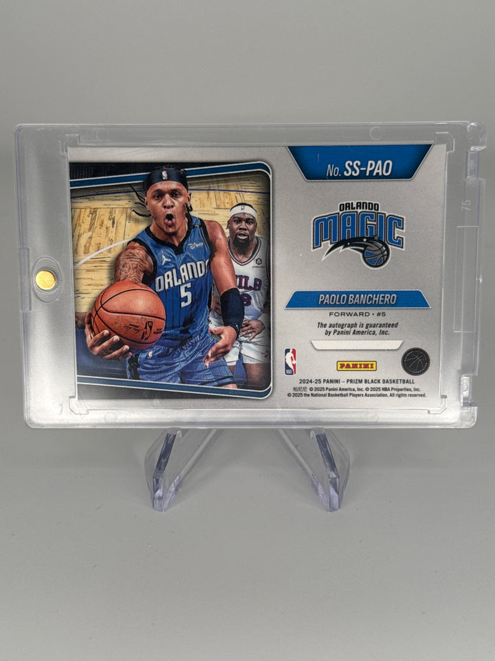 Paolo Banchero 2025 Panini Prizm Black Sensational Signatures Auto