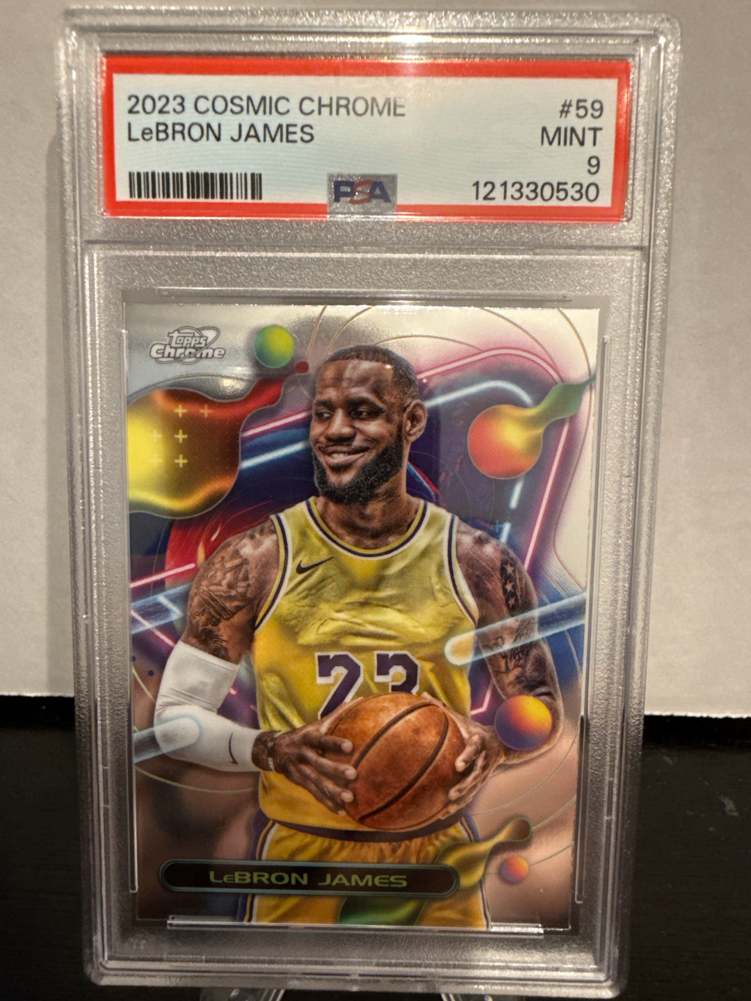 Lebron James 2023 Topps Chrome Cosmic, PSA 9 Gem Mint