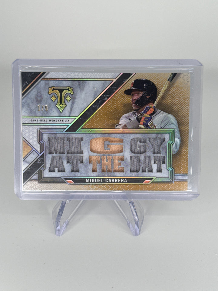 Miguel Cabrera 2021 Triple Threads Miggy at the Bat Game Used Relic, 1/9