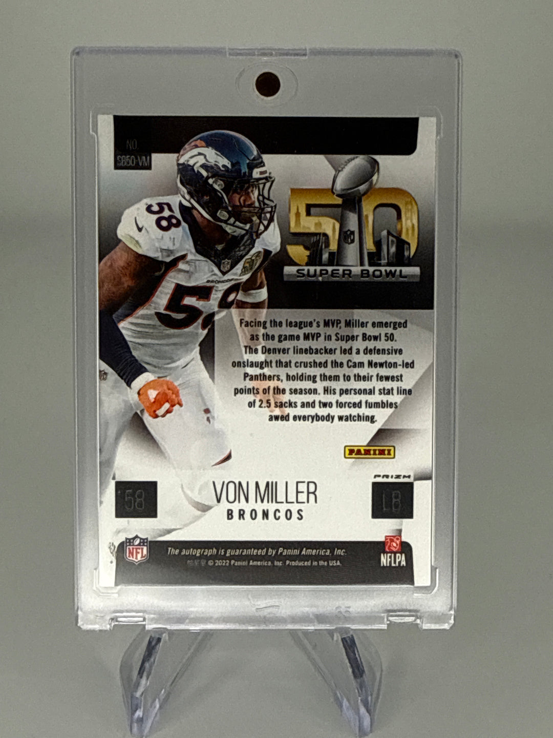 Von Miller 2022 Panini Super Bowl Auto