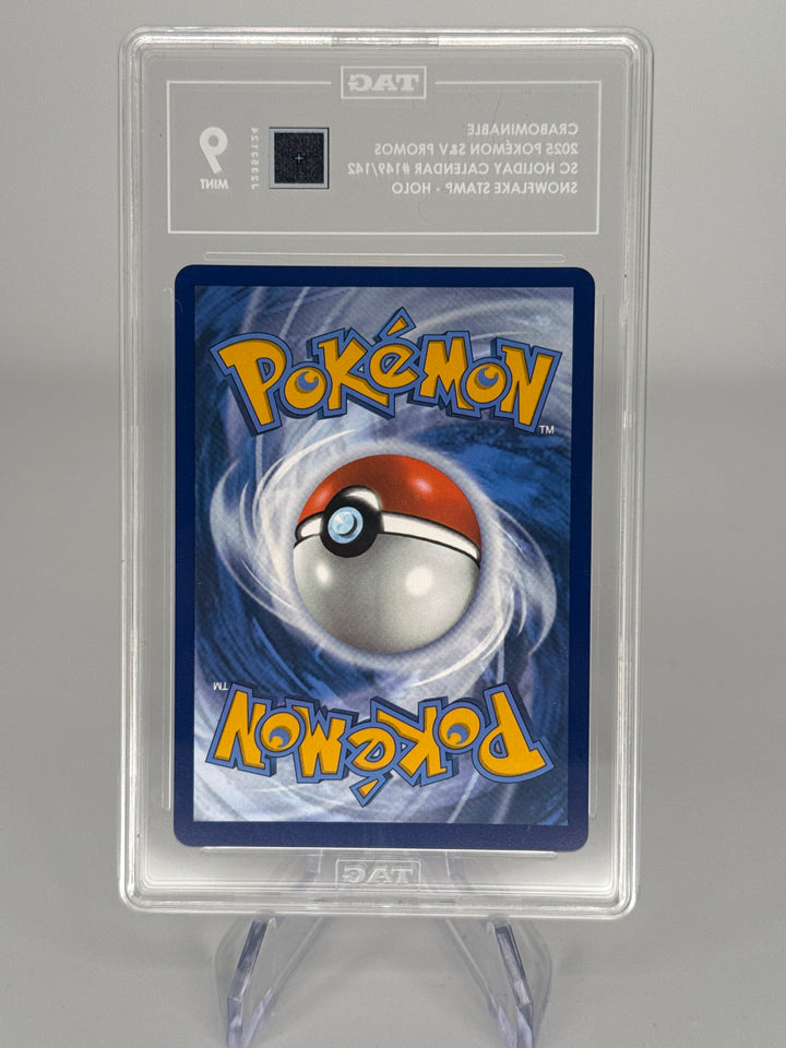Pokemon TCG 2025 Crabominable Scarlet & Violet Holiday Calendar Snowflake Stamp Holo, 149/142, TAG 9 Mint