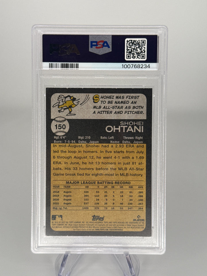 Shohei Ohtani 2022 Topps Heritage Chrome Hot Box Refractor, PSA 9 Mint
