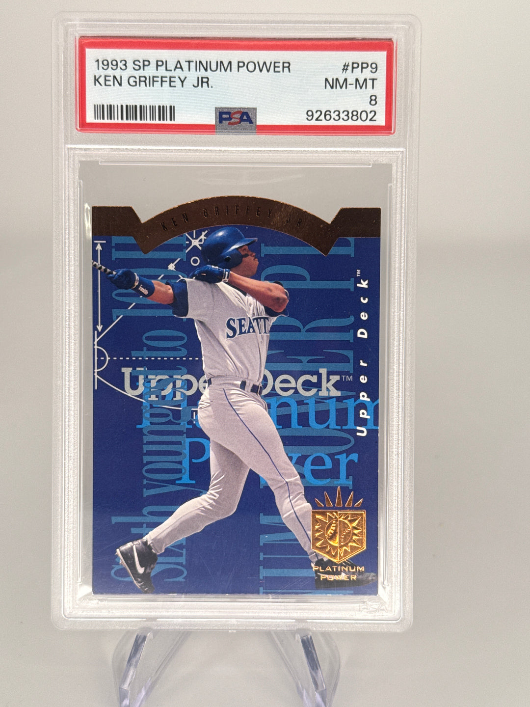 Ken Griffey Jr. 1993 SP Platinum Power Die Cut, PSA 8