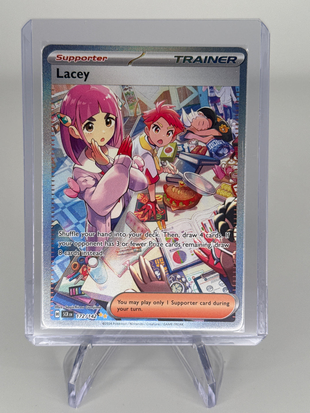 Pokémon TCG 2024 Lacey Stellar Crown Special Illustration Rare Trainer, 172/142