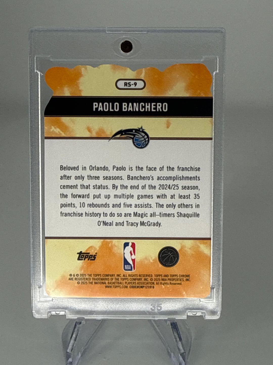 Paolo Banchero 2025 Topps Chrome Rock Stars SSP Case Hit