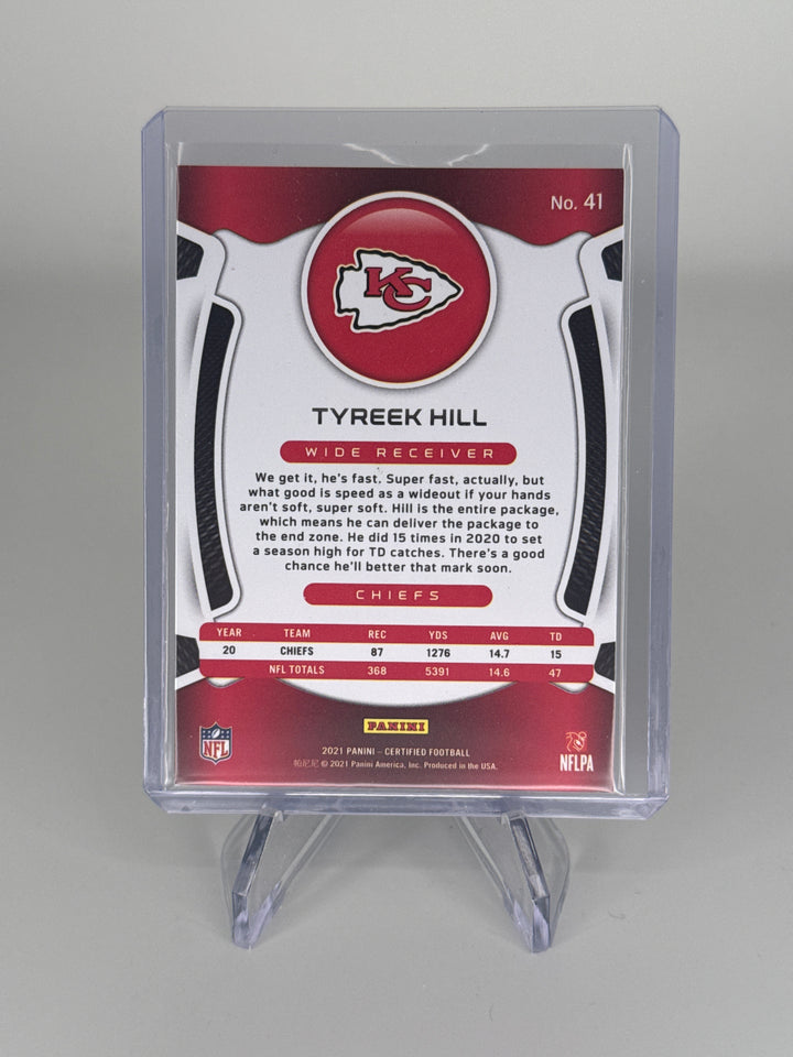 Tyreek Hill 2021 Panini Certified Green Mirror FOTL, 5/5