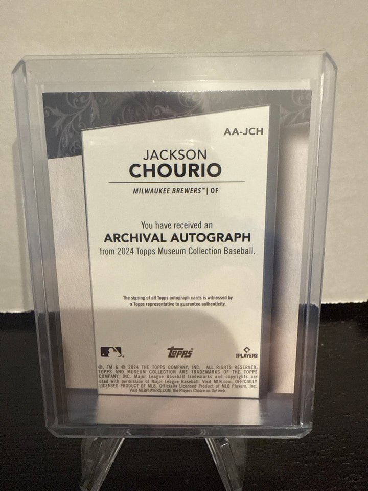 Jackson Chourio 2024 Topps Museum Collection Archival Rookie Auto, 45/50